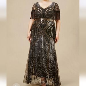 BABEYOND 1920s Style Formal Dress
